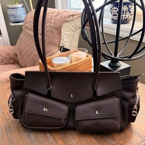 Chic Dark Brown Shoulder Bag